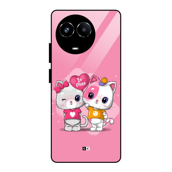 Cute Be Mine Glass Back Case for Realme 11X