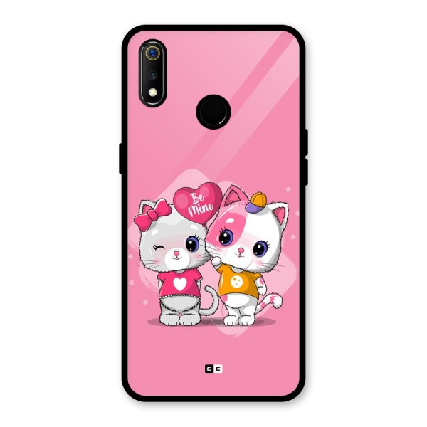 Cute Be Mine Glass Back Case for Realme 3