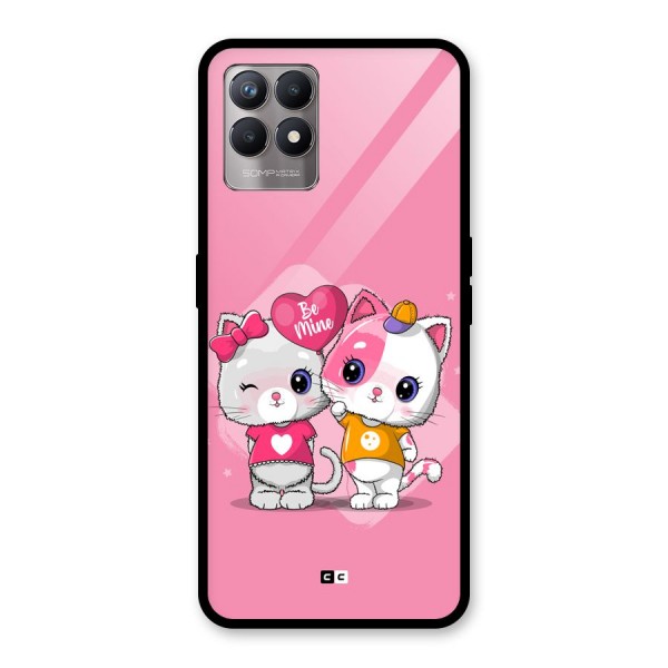 Cute Be Mine Glass Back Case for Realme 8i