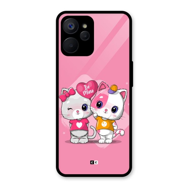 Cute Be Mine Glass Back Case for Realme 9i 5G
