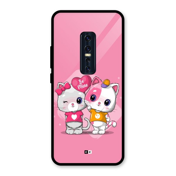 Cute Be Mine Glass Back Case for Vivo V17 Pro