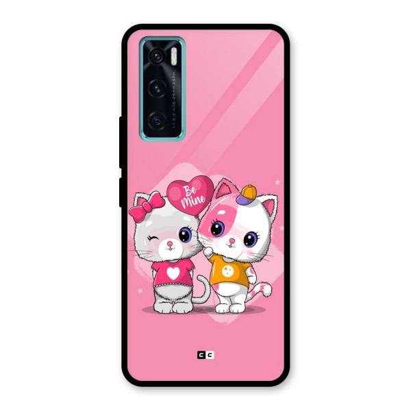 Cute Be Mine Glass Back Case for Vivo V20 SE