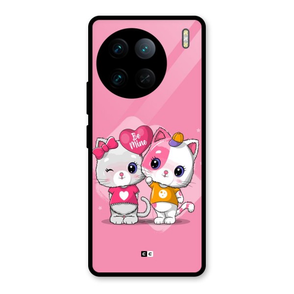 Cute Be Mine Glass Back Case for Vivo X90 Pro