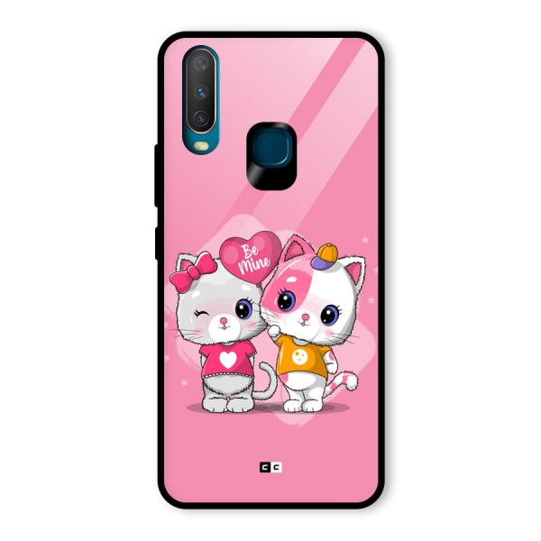 Cute Be Mine Glass Back Case for Vivo Y17