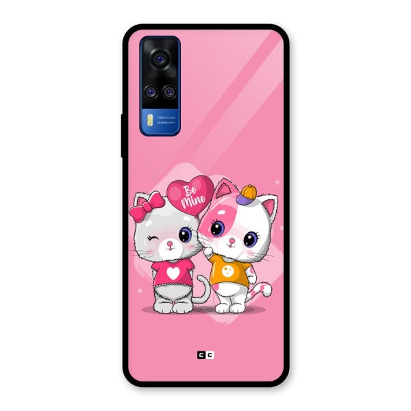 Cute Be Mine Glass Back Case for Vivo Y51