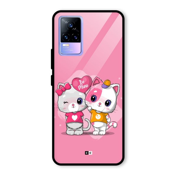 Cute Be Mine Glass Back Case for Vivo Y73