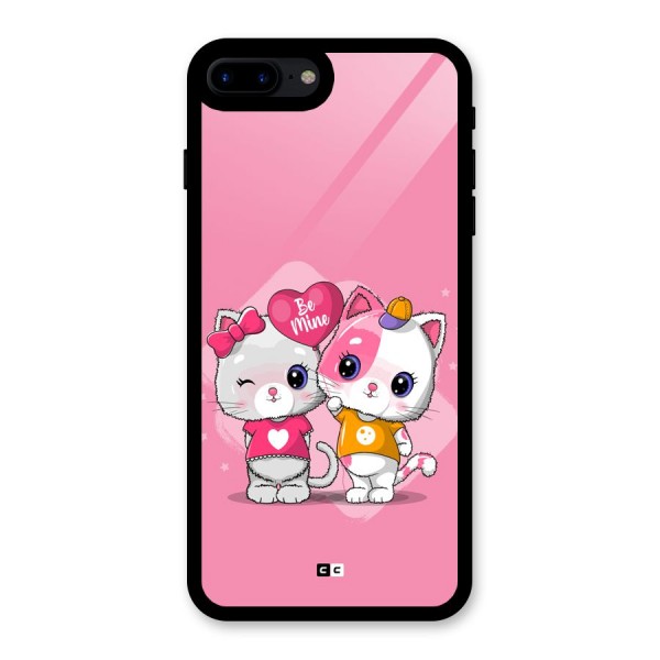 Cute Be Mine Glass Back Case for iPhone 7 Plus