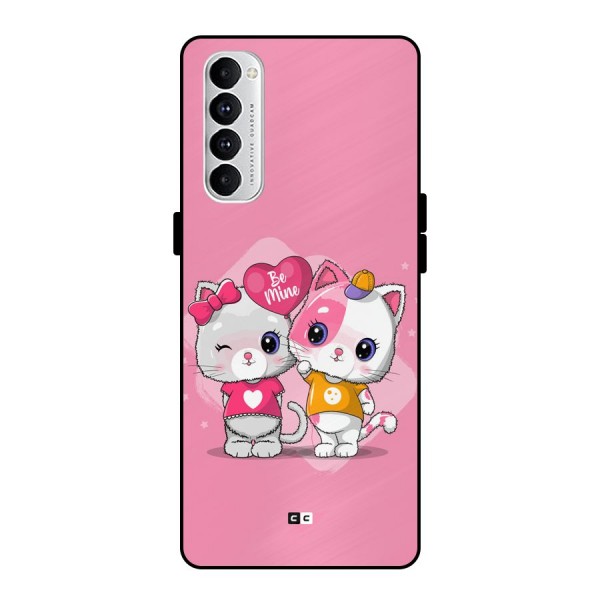 Cute Be Mine Metal Back Case for Oppo Reno4 Pro