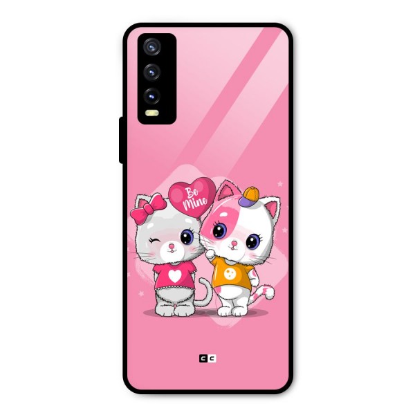 Cute Be Mine Metal Back Case for Vivo Y20 2021