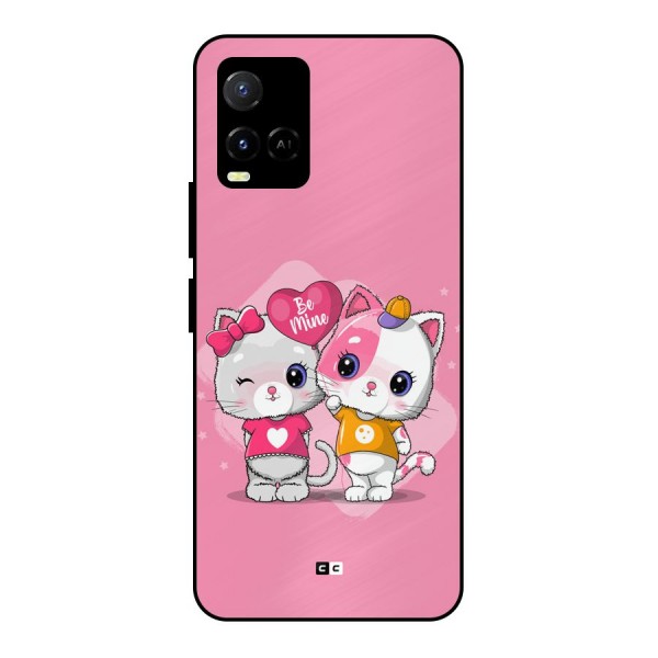 Cute Be Mine Metal Back Case for Vivo Y21A