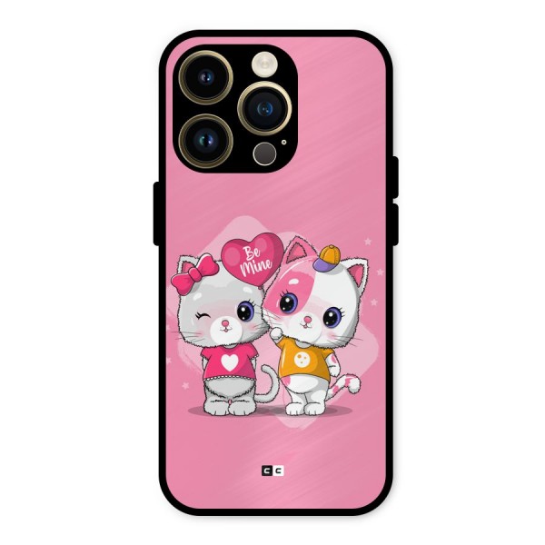 Cute Be Mine Metal Back Case for iPhone 14 Pro