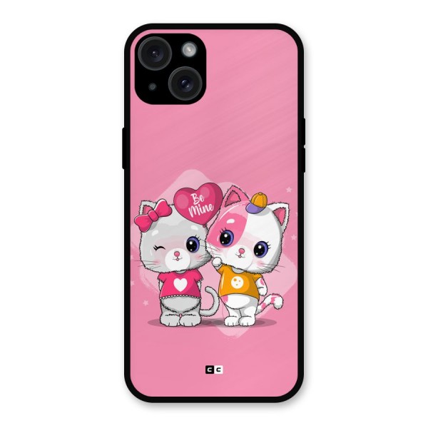 Cute Be Mine Metal Back Case for iPhone 15 Plus