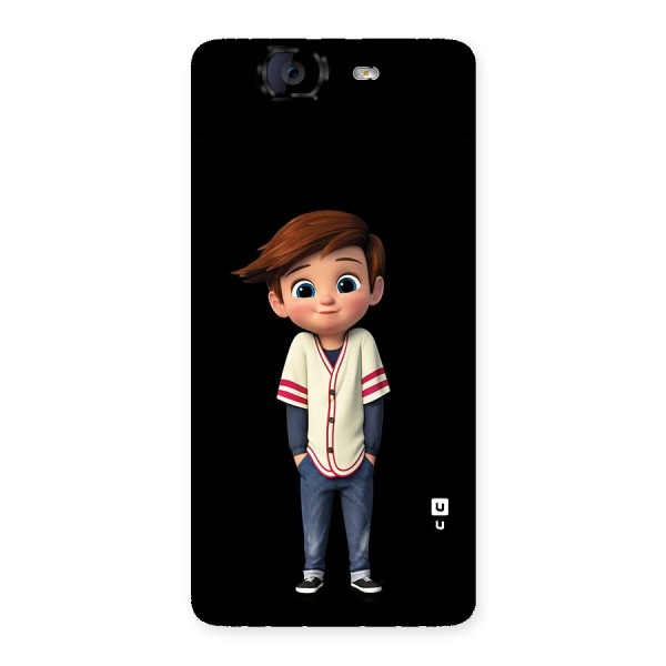 Cute Boy Tim Back Case for Canvas Knight A350