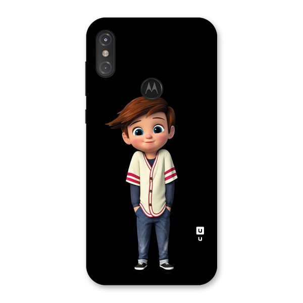 Cute Boy Tim Back Case for Motorola One Power