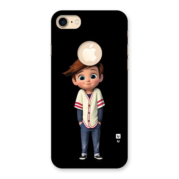 Cute Boy Tim Back Case for iPhone 8 Logo Cut