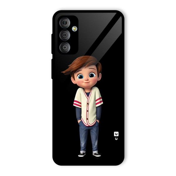 Cute Boy Tim Glass Back Case for Galaxy F23