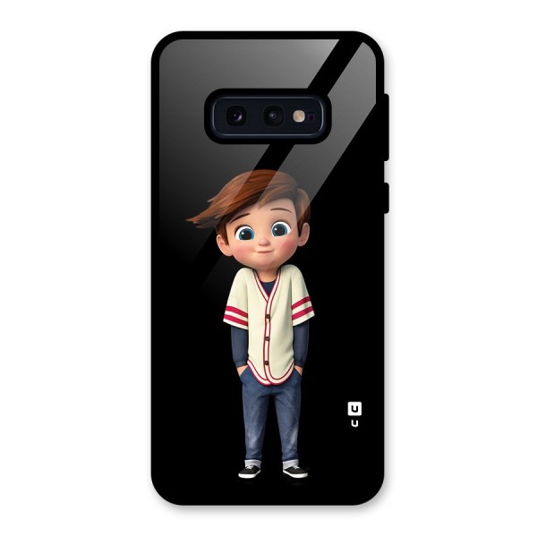 Cute Boy Tim Glass Back Case for Galaxy S10e