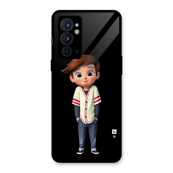 Cute Boy Tim Glass Back Case for OnePlus 9RT 5G