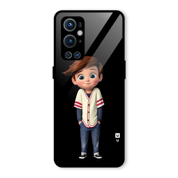 Cute Boy Tim Glass Back Case for OnePlus 9 Pro