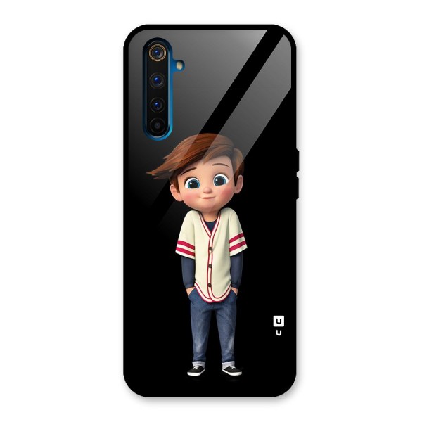 Cute Boy Tim Glass Back Case for Realme 6 Pro