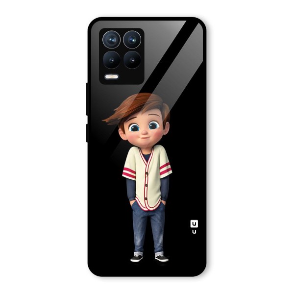 Cute Boy Tim Glass Back Case for Realme 8