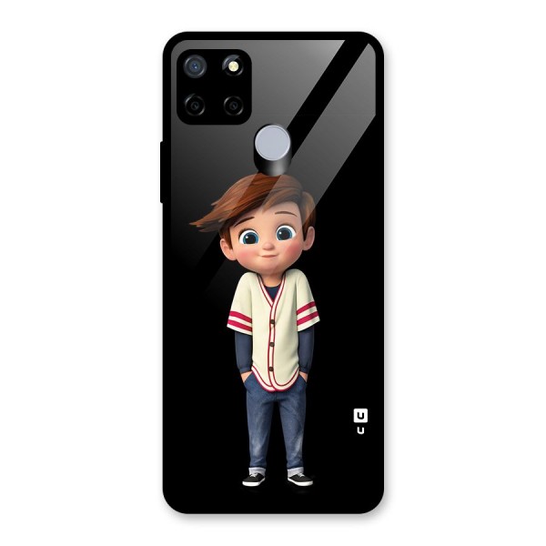 Cute Boy Tim Glass Back Case for Realme C15