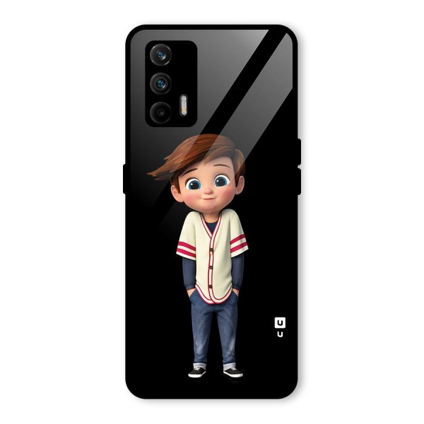 Cute Boy Tim Glass Back Case for Realme GT 5G