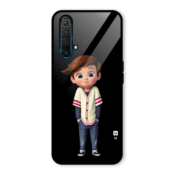 Cute Boy Tim Glass Back Case for Realme X3