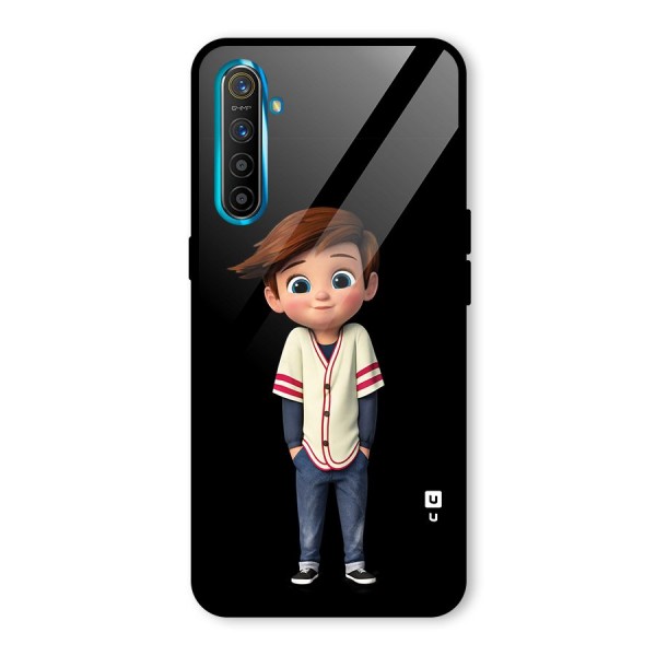 Cute Boy Tim Glass Back Case for Realme XT