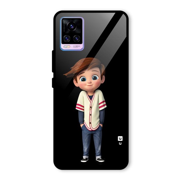 Cute Boy Tim Glass Back Case for Vivo V20 Pro