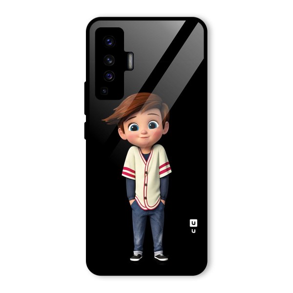 Cute Boy Tim Glass Back Case for Vivo X50