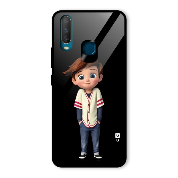 Cute Boy Tim Glass Back Case for Vivo Y15