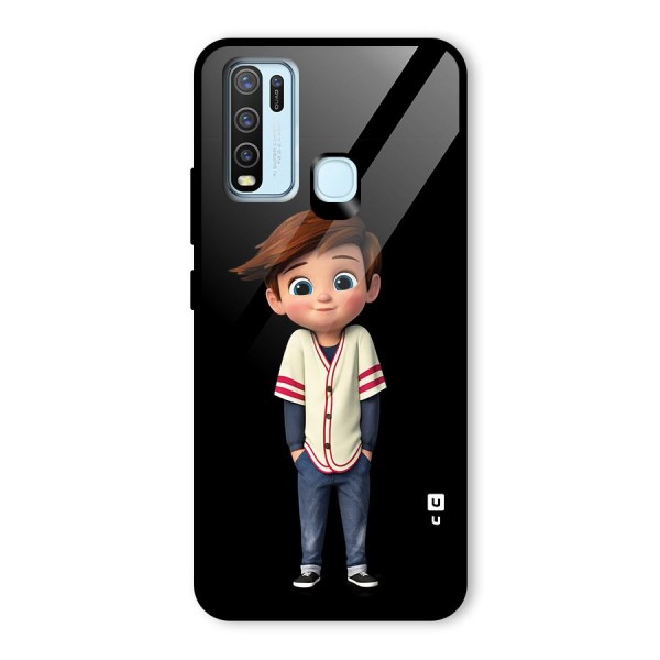 Cute Boy Tim Glass Back Case for Vivo Y30