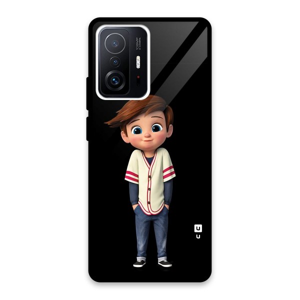 Cute Boy Tim Glass Back Case for Xiaomi 11T Pro