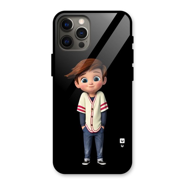Cute Boy Tim Glass Back Case for iPhone 12 Pro Max