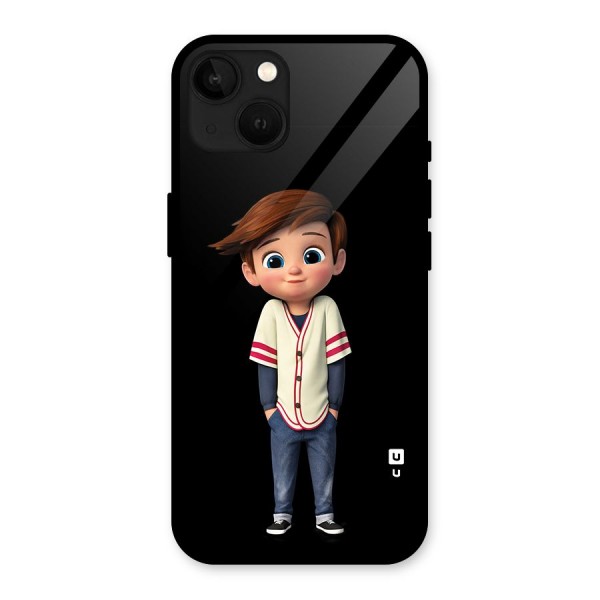 Cute Boy Tim Glass Back Case for iPhone 13