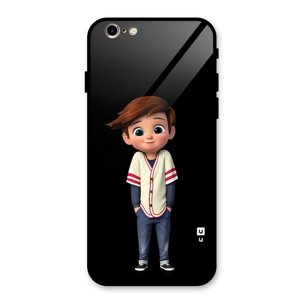 Cute Boy Tim Glass Back Case for iPhone 6 6S