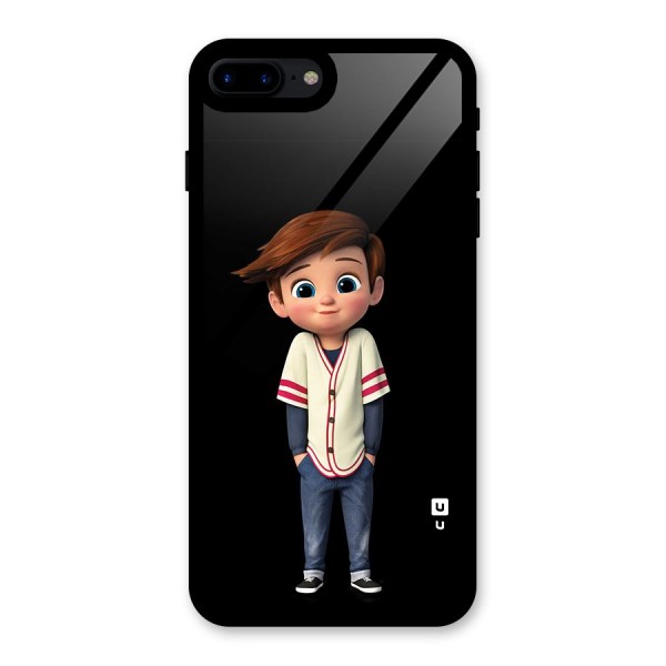 Cute Boy Tim Glass Back Case for iPhone 7 Plus