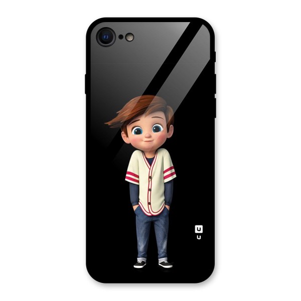 Cute Boy Tim Glass Back Case for iPhone SE 2020