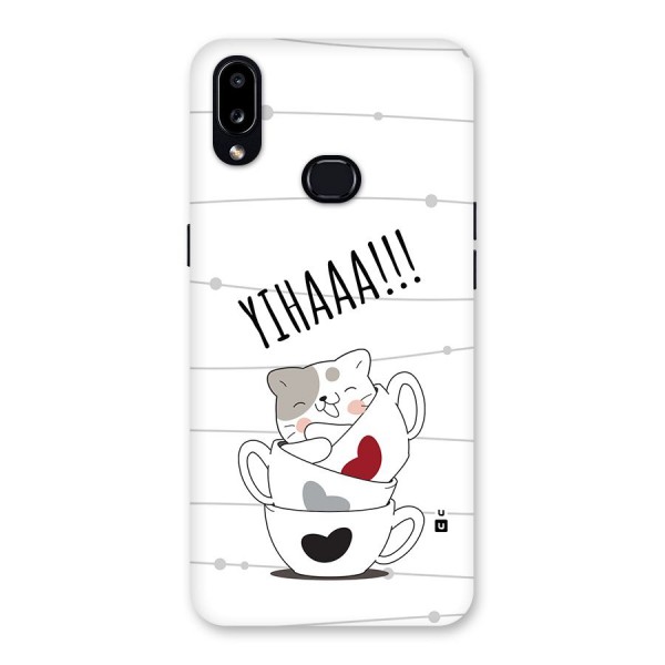 Cute Cat Cup Back Case for Galaxy A10s