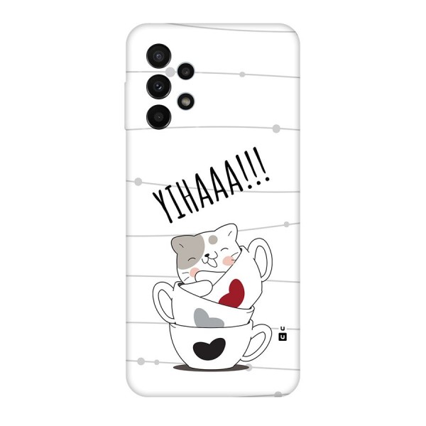 Cute Cat Cup Back Case for Galaxy A23