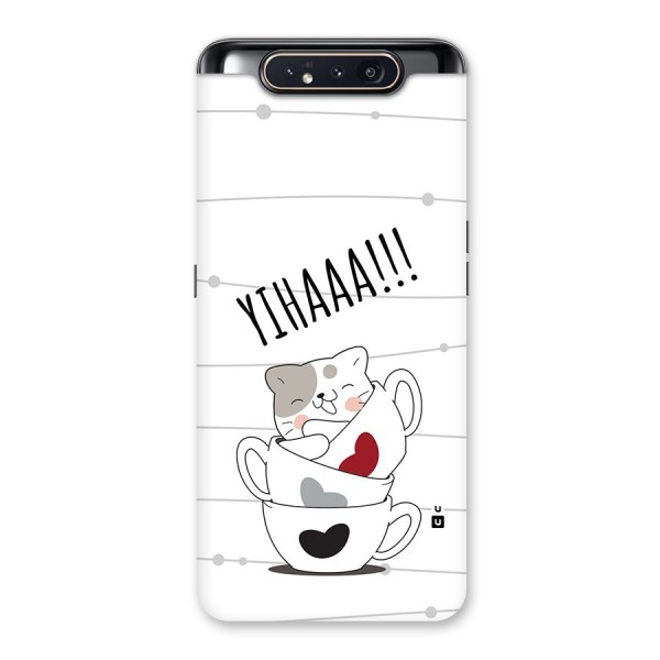 Cute Cat Cup Back Case for Galaxy A80