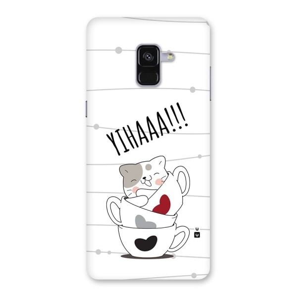 Cute Cat Cup Back Case for Galaxy A8 Plus