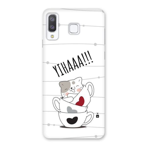 Cute Cat Cup Back Case for Galaxy A8 Star