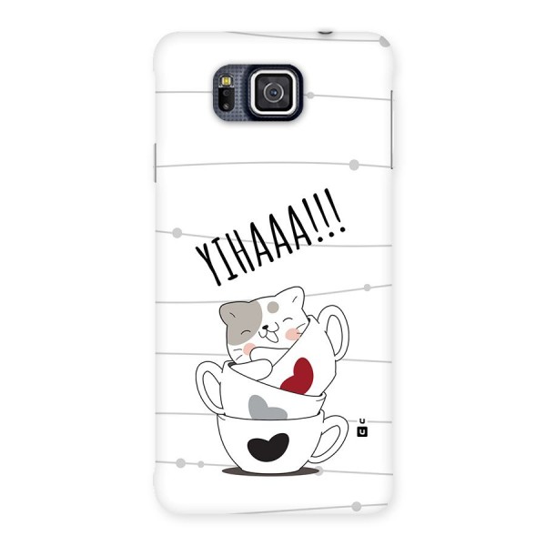 Cute Cat Cup Back Case for Galaxy Alpha