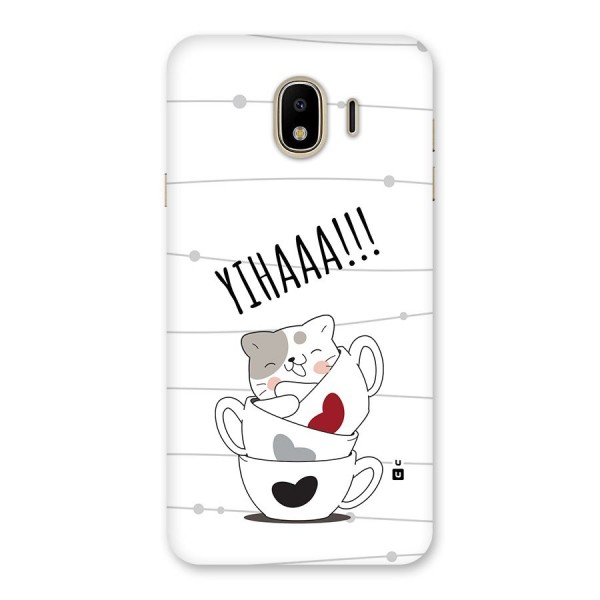 Cute Cat Cup Back Case for Galaxy J4