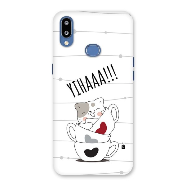 Cute Cat Cup Back Case for Galaxy M01s