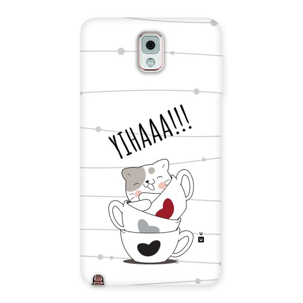 Cute Cat Cup Back Case for Galaxy Note 3