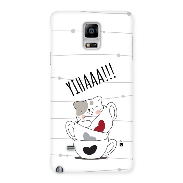 Cute Cat Cup Back Case for Galaxy Note 4