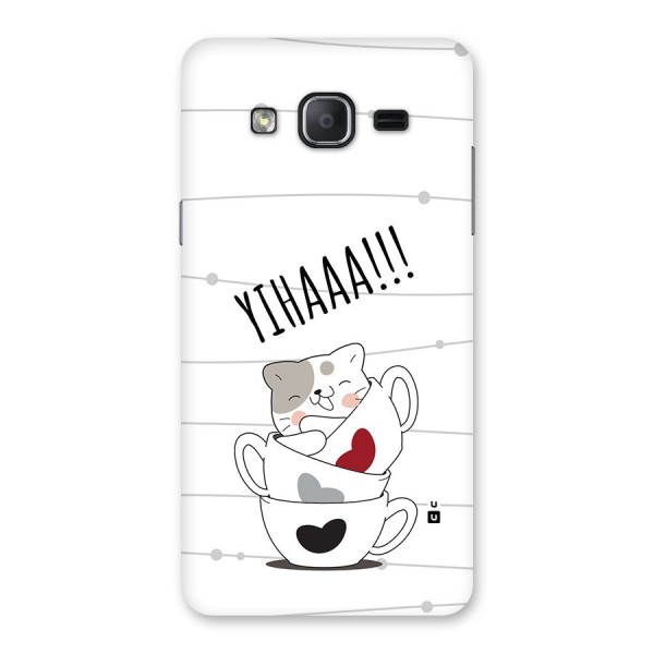 Cute Cat Cup Back Case for Galaxy On7 2015